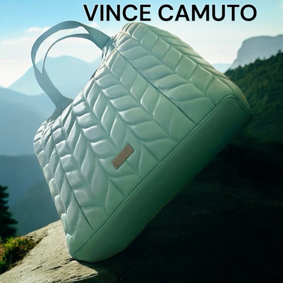 VINCE CAMUTO QUILTED TOTE “VISHO-TO” Style SEASHORE Color - Picture 15 of 15